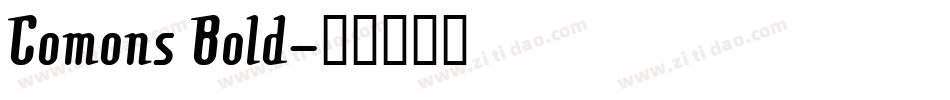 Comons Bold字体转换